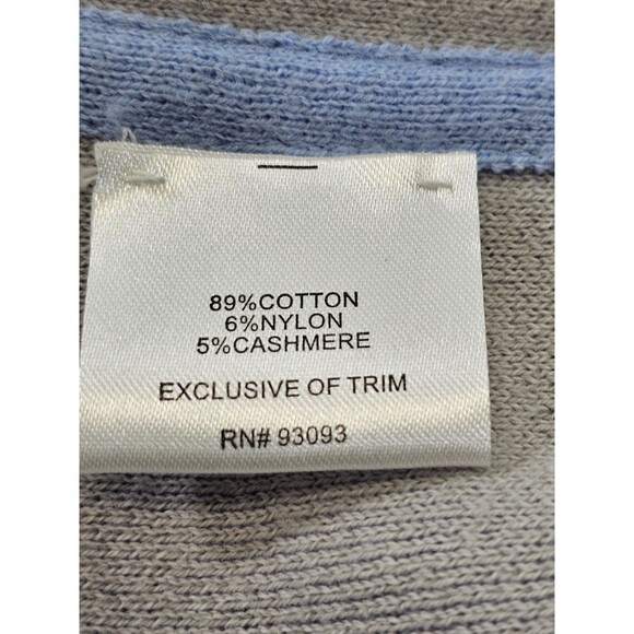 TYLER BOE XS/S Double Sided Cape Light Blue &‎ Ivory Poncho Wrap Sweater - Picture 6 of 7